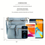 Load image into Gallery viewer, Vegan Leather Multi-pocket Crossbody Bag
