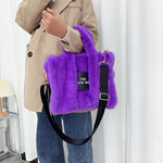 Load image into Gallery viewer, Luxury Faux Fur Tote Bag
