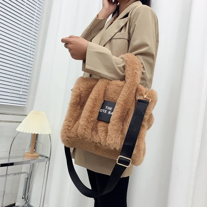 Luxury Faux Fur Tote Bag