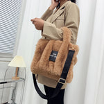 Load image into Gallery viewer, Luxury Faux Fur Tote Bag
