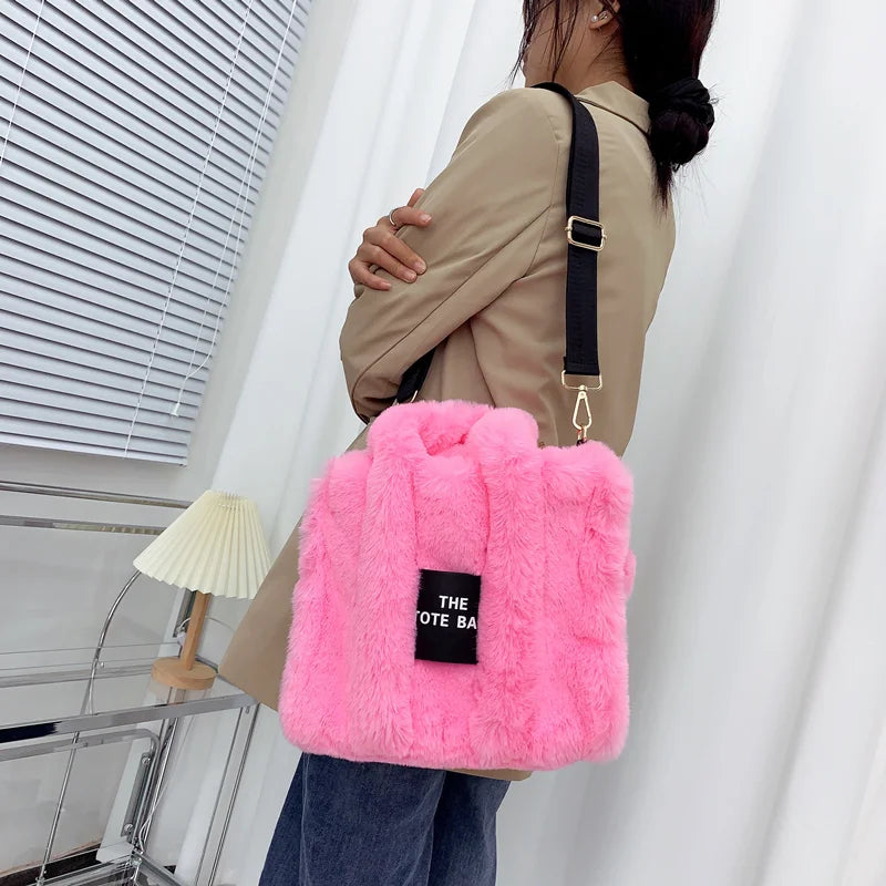 Luxury Faux Fur Tote Bag