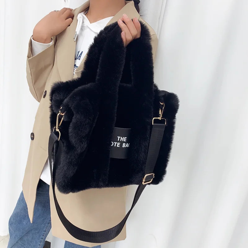 Luxury Faux Fur Tote Bag