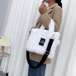 Load image into Gallery viewer, Luxury Faux Fur Tote Bag
