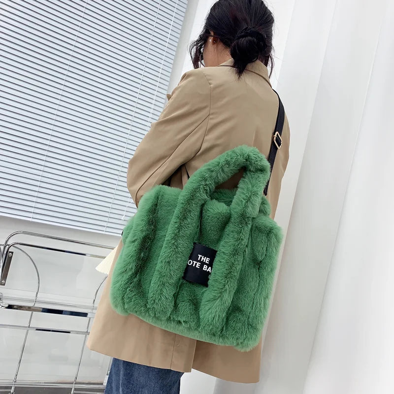 Luxury Faux Fur Tote Bag