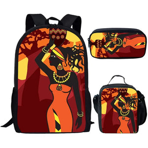 3pc Hip-hop Girl Backpack Set