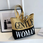 Load image into Gallery viewer, GENTLE WOMAN Two Tone Tote Bag
