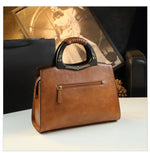 Load image into Gallery viewer, Embossed Peony Vintage Genuine Leather Tote
