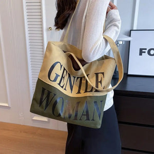 GENTLE WOMAN Two Tone Tote Bag