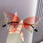 Load image into Gallery viewer, Butterfly Bling Winged Sunglasses
