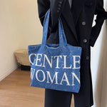 Load image into Gallery viewer, GENTLE WOMAN Big Personality Canvas Tote
