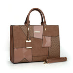 Load image into Gallery viewer, Classy Patchwork Leisure Satchel
