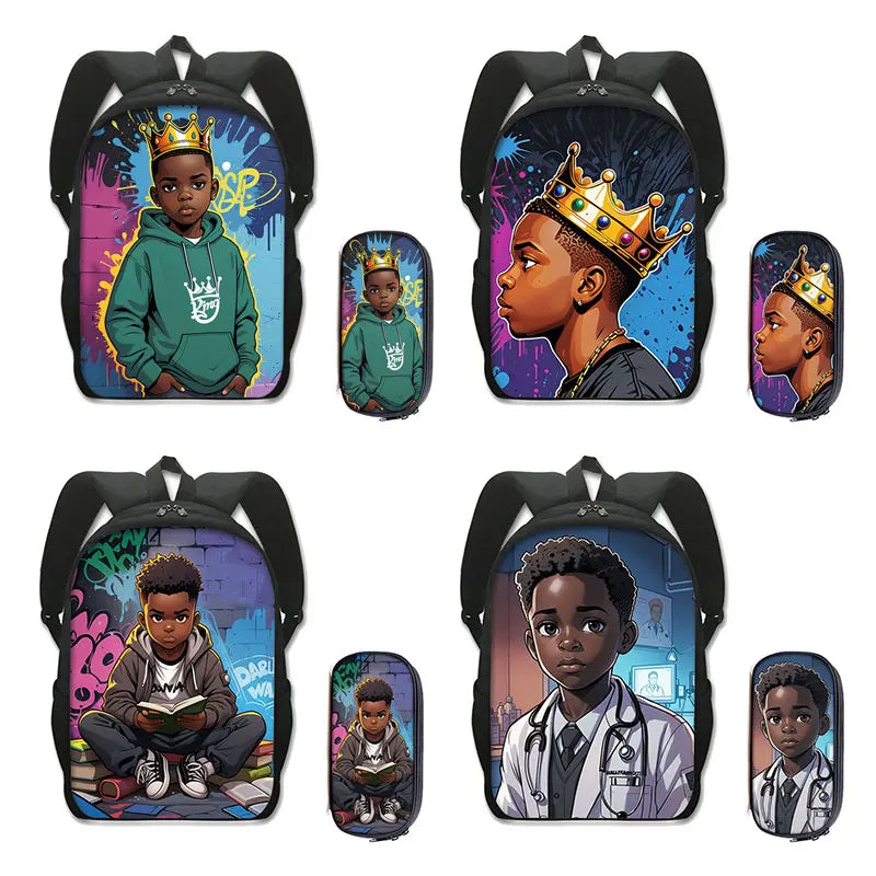 2 Piece Black Youth Excellence Backpack