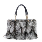 Load image into Gallery viewer, Authentic Silver Fox Fur Messenger Bag
