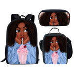 Load image into Gallery viewer, 3pc Hip-hop Girl Backpack Set
