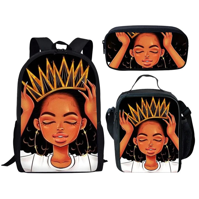 3pc Hip-hop Girl Backpack Set