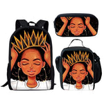 Load image into Gallery viewer, 3pc Hip-hop Girl Backpack Set
