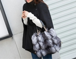 Load image into Gallery viewer, Authentic Silver Fox Fur Messenger Bag
