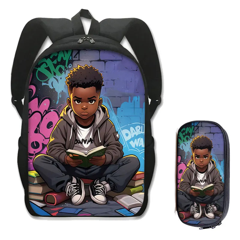 2 Piece Black Youth Excellence Backpack