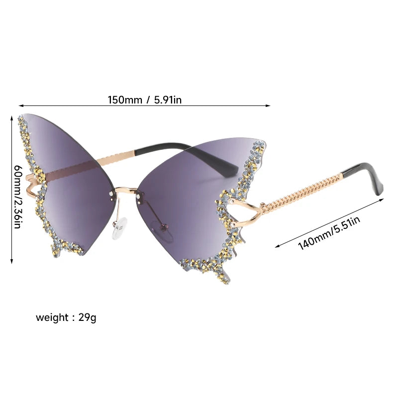 Butterfly Bling Winged Sunglasses