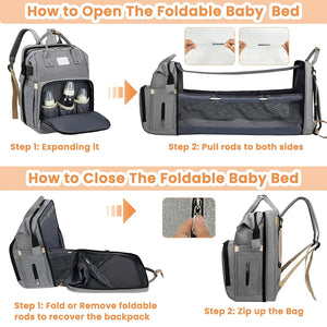 3-N-1 Convertible Baby Crib Backpack