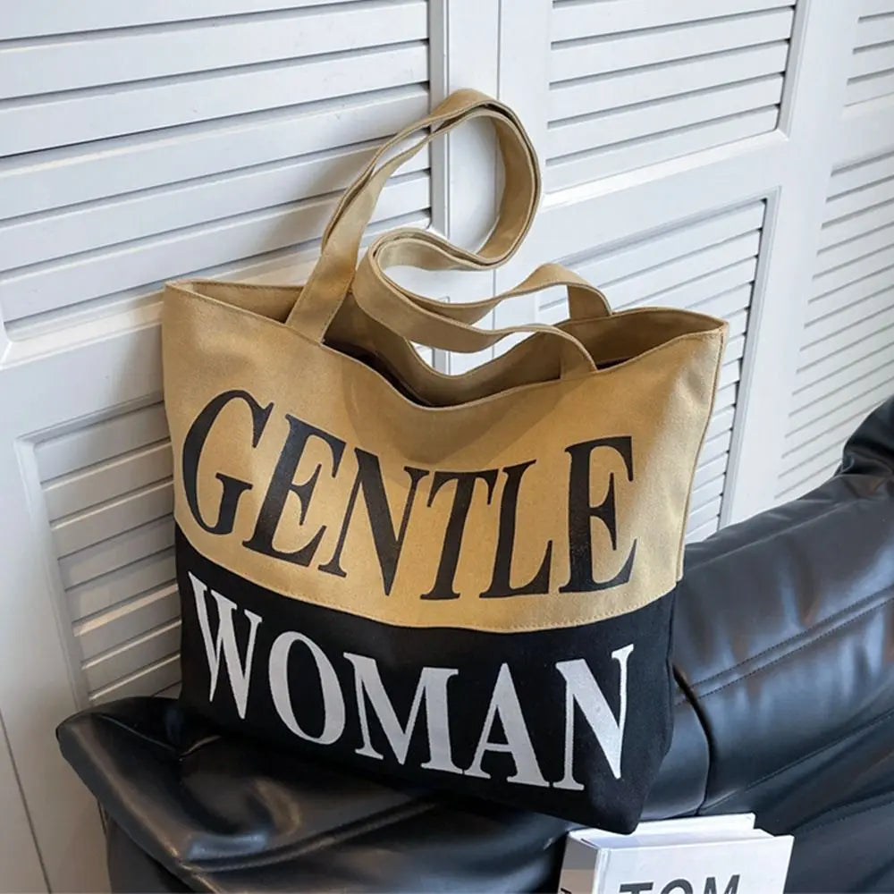 GENTLE WOMAN Two Tone Tote Bag