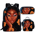 Load image into Gallery viewer, 3pc Hip-hop Girl Backpack Set
