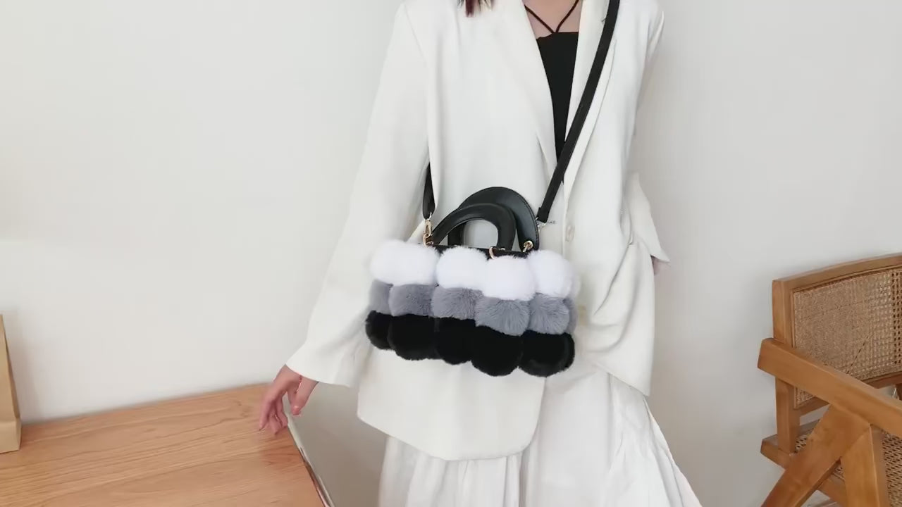 Winter Faux Furball Tote