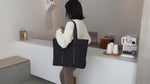 Load and play video in Gallery viewer, Quilted Lattice Tote Bag
