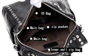 Rivet Design Multi-functional Backpack