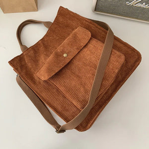 Vintage Corduroy Messenger Bag
