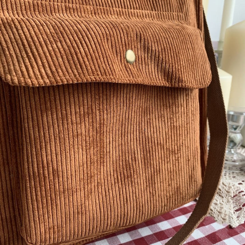 Vintage Corduroy Messenger Bag