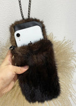 Load image into Gallery viewer, NEW Mini Mink Cell Phone Purse

