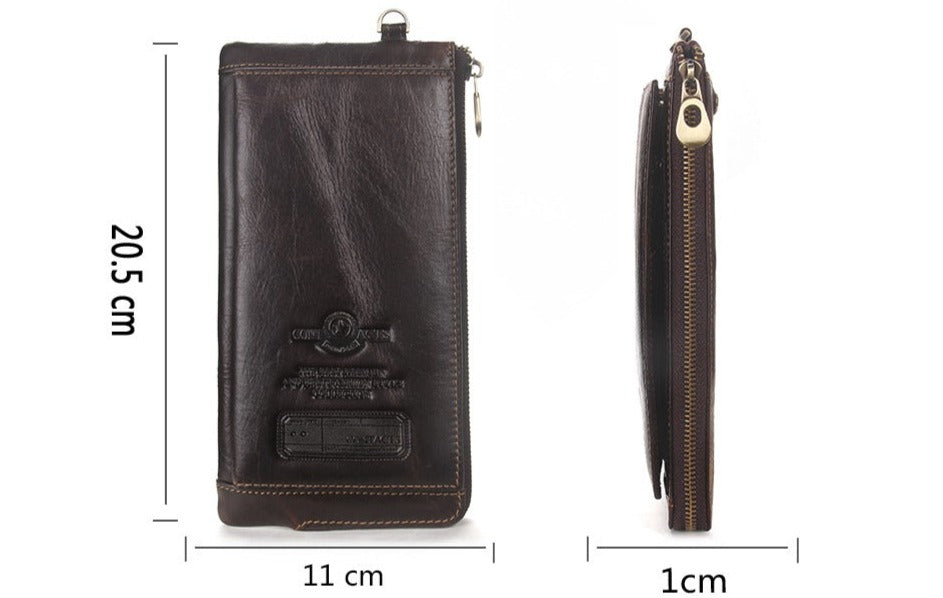 Genuine Leather RFID  Clutch Wallet