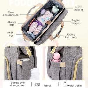 3-N-1 Convertible Diaper Bag Crib