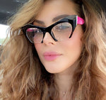 Load image into Gallery viewer, Cat Eye Half Frame Fashion Glasses
