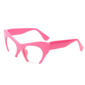 Cat Eye Half Frame Fashion Glasses