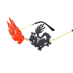 Rimless Dragon Phoenix Sunglasses
