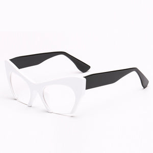 Cat Eye Half Frame Fashion Glasses