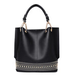 Load image into Gallery viewer, 3 Piece Rivet Design Luxury Crossbody Tote
