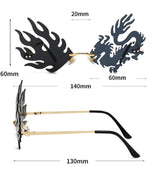 Load image into Gallery viewer, Rimless Dragon Phoenix Sunglasses
