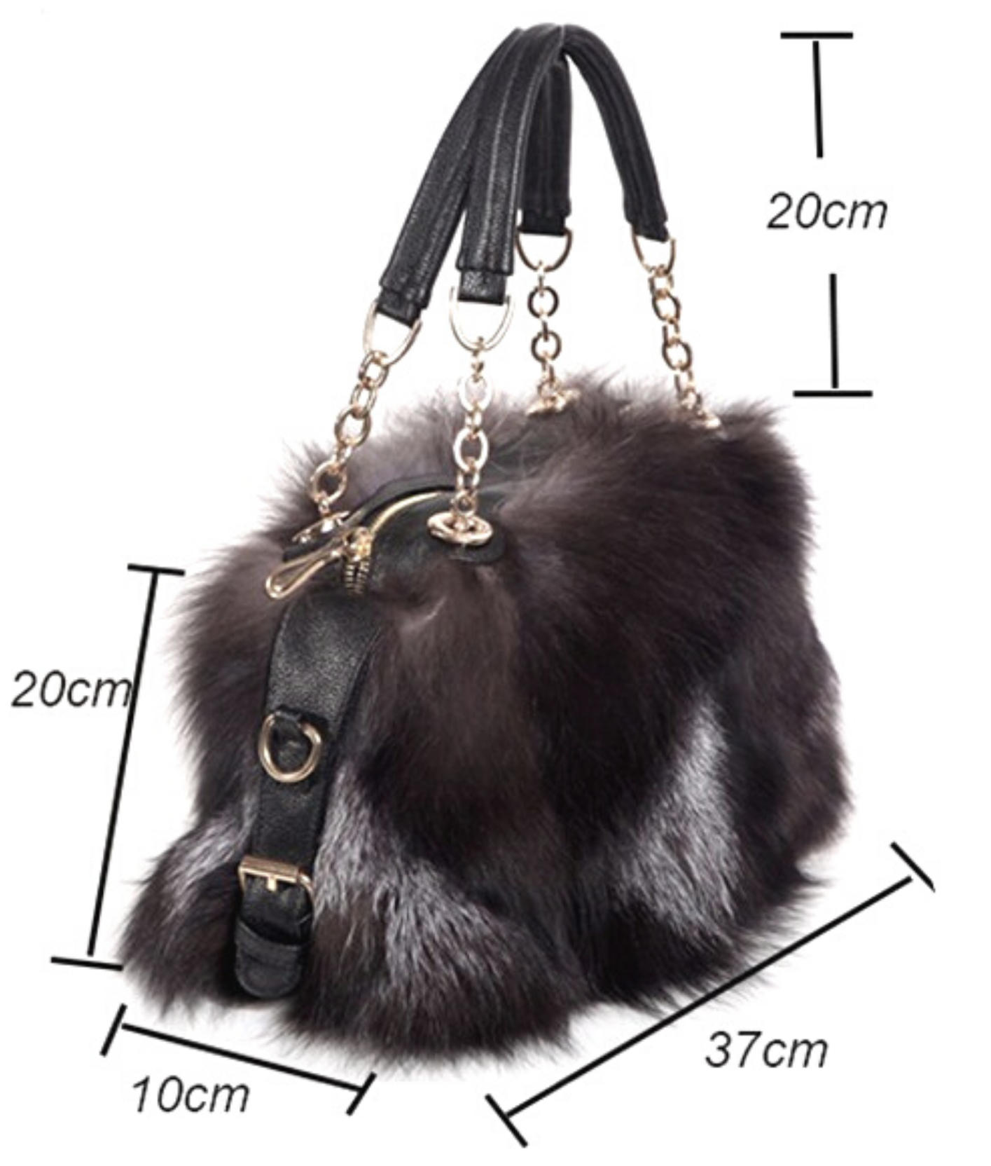 NEW Black Fox Luxury Messenger Bag