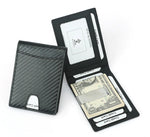 Load image into Gallery viewer, NEW RFID Block Slim Carbon Fiber Leather Wallet
