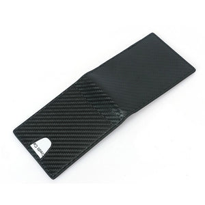 NEW RFID Block Slim Carbon Fiber Leather Wallet