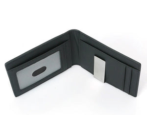 NEW RFID Block Slim Carbon Fiber Leather Wallet