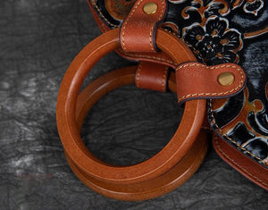 Vintage Leather Embossed Luxury Bag