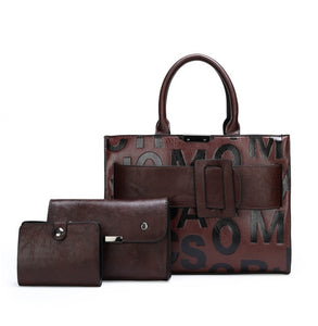 3PC Luxury Tote and Wallet Set