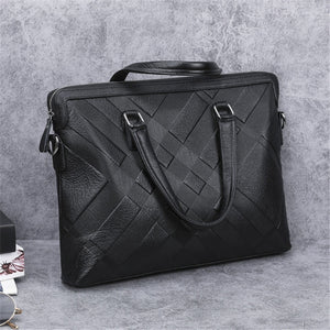 Embossed Design Leather Business Briefcase
