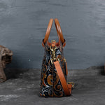 Load image into Gallery viewer, Vintage Leather Embossed Luxury Bag
