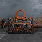 Load image into Gallery viewer, Vintage Leather Embossed Luxury Bag
