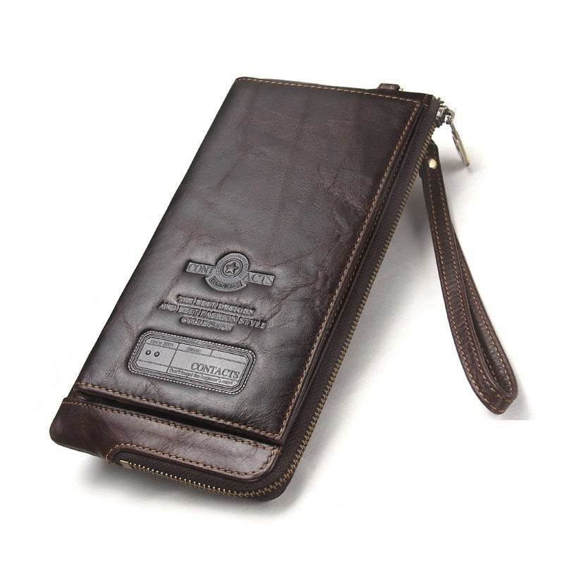 Genuine Leather RFID  Clutch Wallet